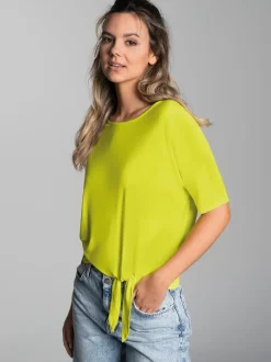 T-Shirt mit modischem Knoten Powergreen
