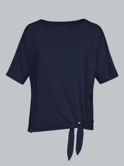 T-Shirt mit modischem Knoten Navy