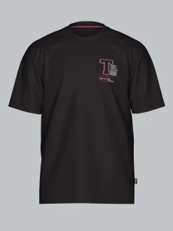 T-Shirt mit modischem Printmotiv Schwarz