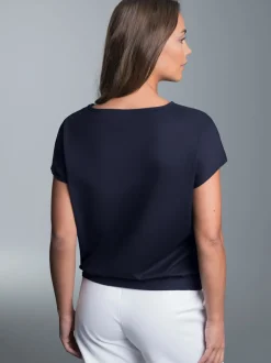 T-Shirt mit Seepferdchen-Printmotiv Navy
