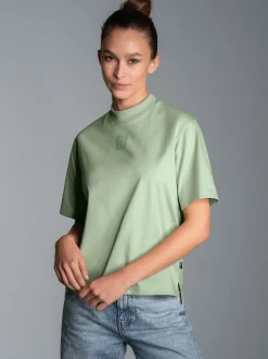 T-Shirt mit Stehkragen Green tea