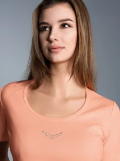 T-Shirt mit Swarovski® Kristallen Puder