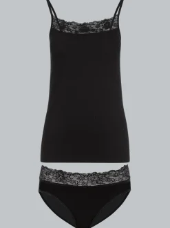 Unterwäsche-Set mit Spitze Schwarz