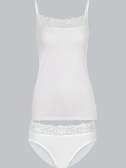 Unterwäsche-Set mit Spitze Weiss