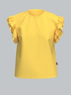 Volant Shirt Hellgelb