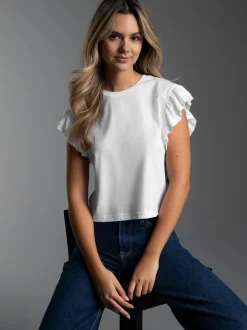 Volant Shirt Weiss