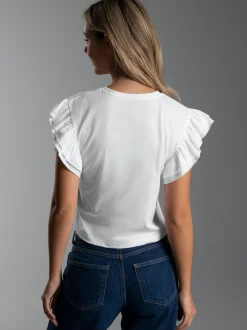 Volant Shirt Weiss