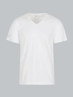 V-Shirt aus 100% Biobaumwolle Weiss-C2C