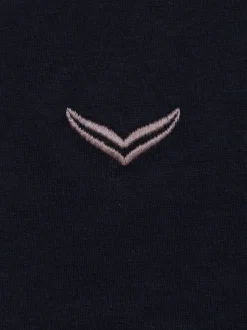 V-Shirt aus 100% Biobaumwolle Schwarz-C2C