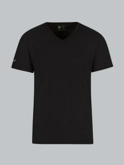 V-Shirt aus 100% Biobaumwolle Schwarz-C2C