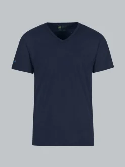 V-Shirt aus 100% Biobaumwolle Navy-C2C