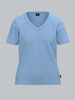 V-Shirt aus Modal Horizont
