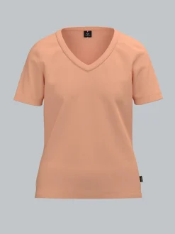 V-Shirt aus Modal Puder