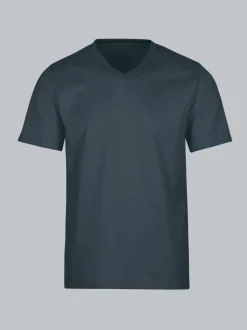 V-Shirt DELUXE Baumwolle Anthrazit