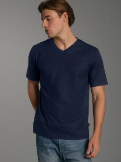 V-Shirt DELUXE Baumwolle Navy
