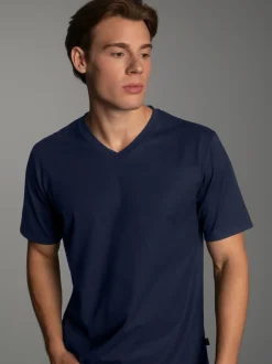V-Shirt DELUXE Baumwolle Navy