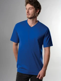 V-Shirt DELUXE Baumwolle Royal