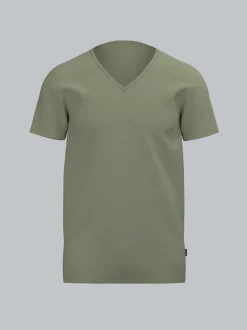 V-Shirt Slim Fit Salbei