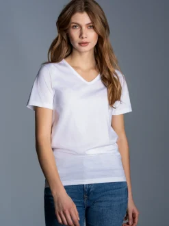 V-Shirt Slim Fit Weiss