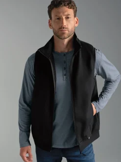 Weste aus bequemem Sweat-Material Schwarz