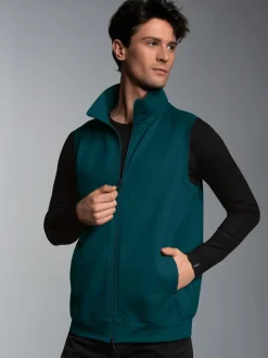 Weste aus bequemem Sweat-Material Saphir