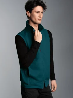 Weste aus bequemem Sweat-Material Saphir