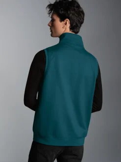 Weste aus bequemem Sweat-Material Saphir