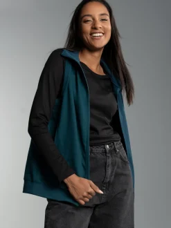 Weste aus bequemem Sweat-Material Saphir