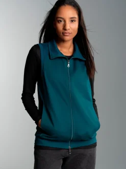 Weste aus bequemem Sweat-Material Saphir